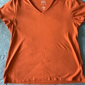 Women's Orange V-Neck Tee